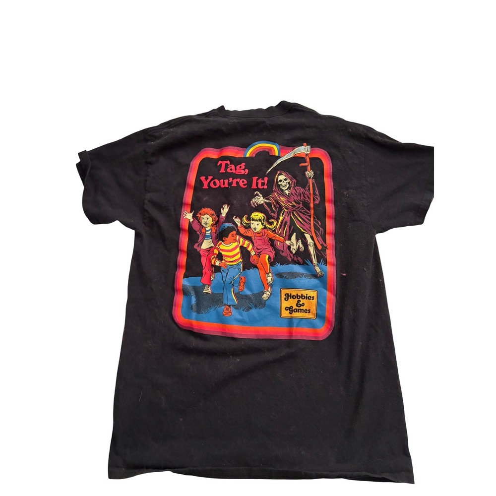 Steven Rhodes T-Shirt Tag Youre‎ It Grim Reaper Black Graphic Tee Size M